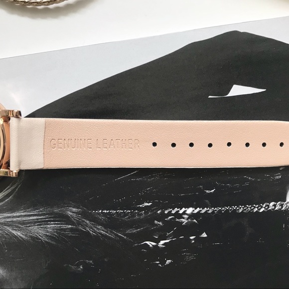 Nude Leather Strap Watch w/ Rose Gold Trim - Picture 2 of 3